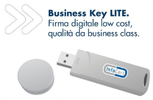 Business Key Lite comprensiva di 2 certificati (sottoscrizione + autenticazione)